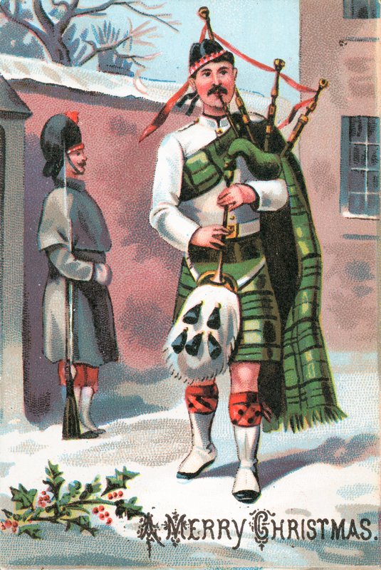 Dudelsackspieler zu Weihnachten